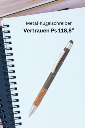 Metall-Kugelschreiber "Vertrauen" (Grau)