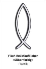 Fisch - Reliefaufkleber (Silber)