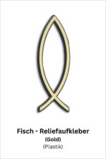 Fisch - Reliefaufkleber (Gold)