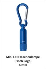 Mini LED Taschenlampe (Blau) - Fisch Logo