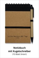 Notizbuch mit Kugelschreiber (Schwarz)