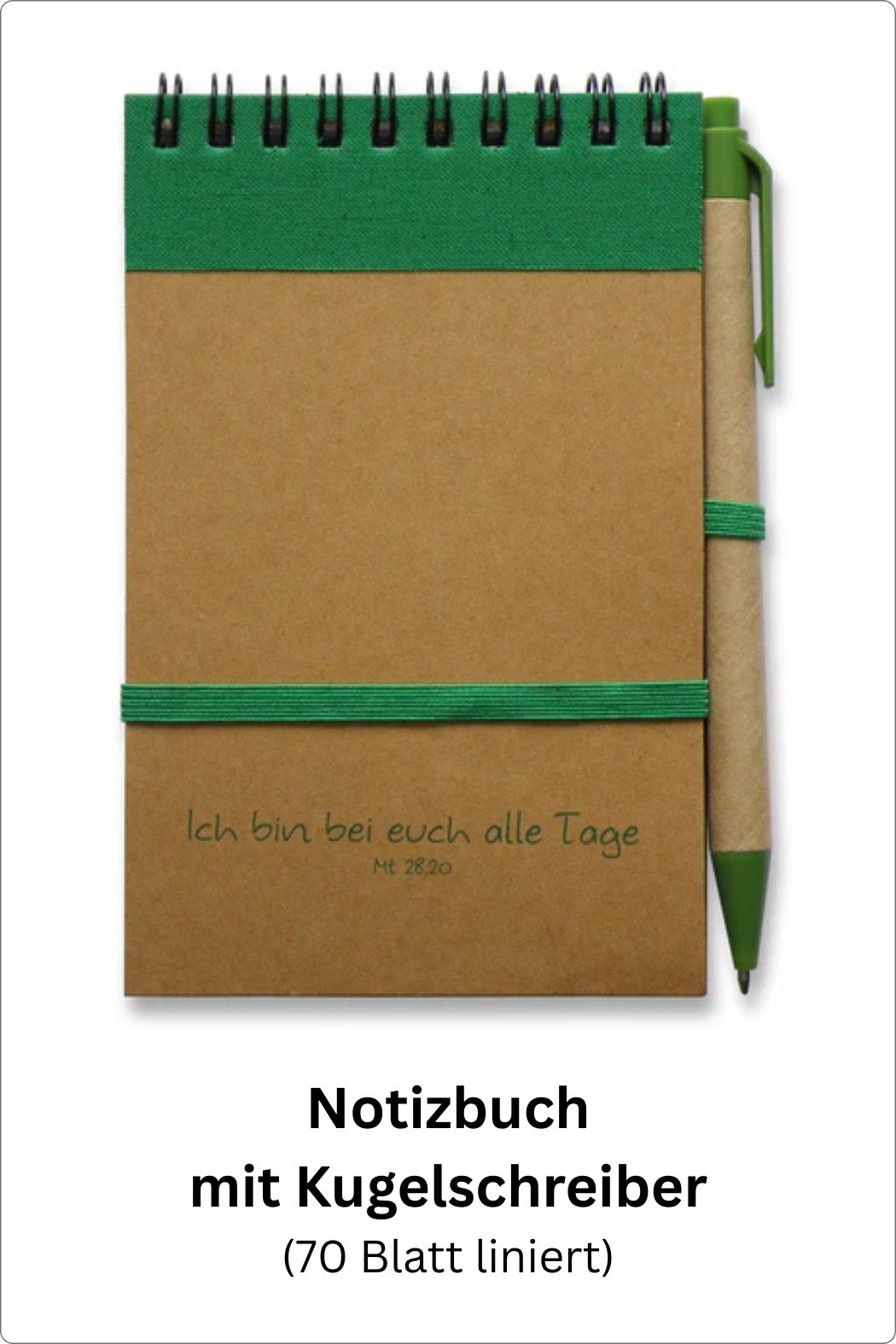 Notizbuch mit Kugelschreiber (Grün)