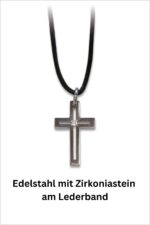 Christlicher Schmuck - Halskette Kreuz aus Edelstahl